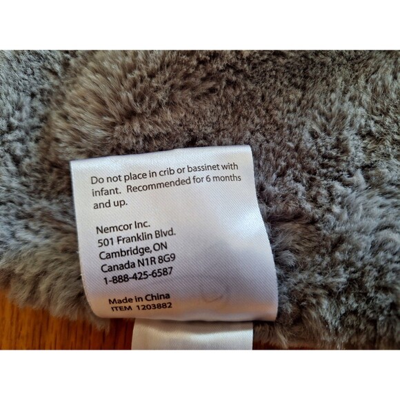 Little Miracles Large Gray Raccoon Lovey Plush Security Blanket 30" 6 Months + - Picture 4 of 11